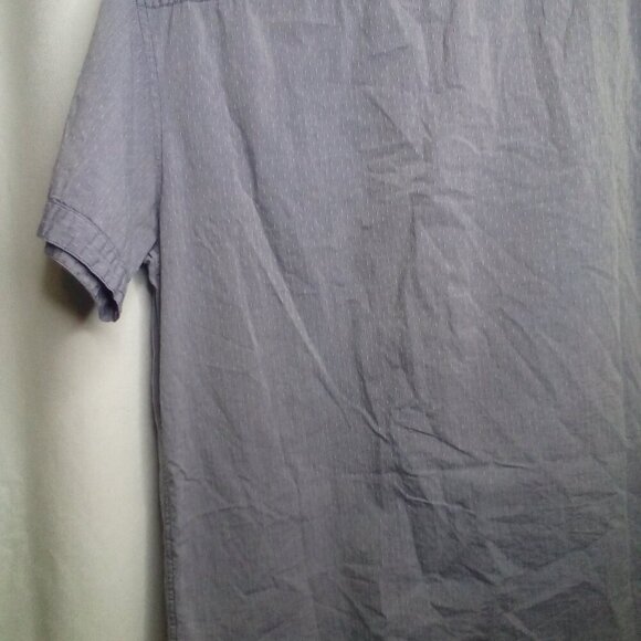 Marc Ecko Shirt M Men Short Sleeve Button Up Pockets Blue - Picture 2 of 14